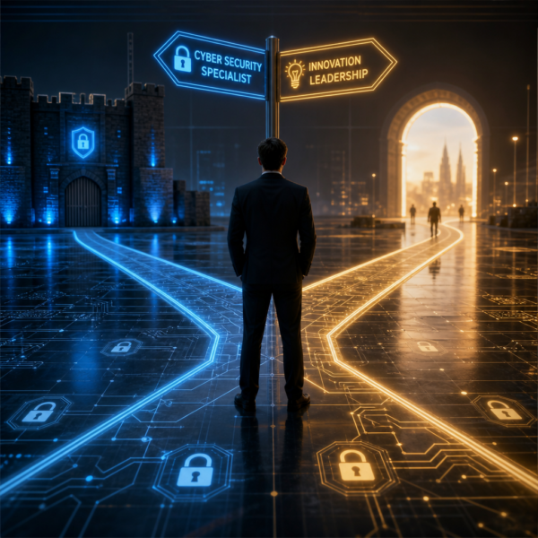 Side-by-side comparison of CompTIA Security+ and Google Cybersecurity Certificate on a dark tech background, representing entry-level cybersecurity cert roadmap choices for SOC analyst careers